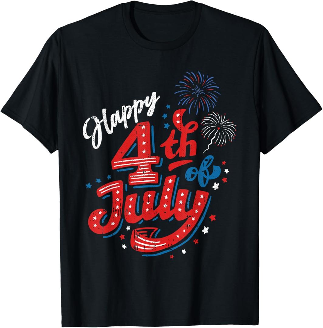 Happy 4th Of July Cool Independence Day Patriotic American T-Shirt