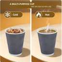 Clawsoff 100 Pack 12 oz Disposable Coffee Cups with Lids, Insulated Ripple Wall To-Go Paper Coffee Cups Suitable for Chocolate Cocoa and Hot/Cold Drinks (Grey)