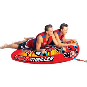 WOW Sports Pro Thriller 2 Towable Tube for Boating - 1 to 2 Person Towable - Durable Tubes for Boating