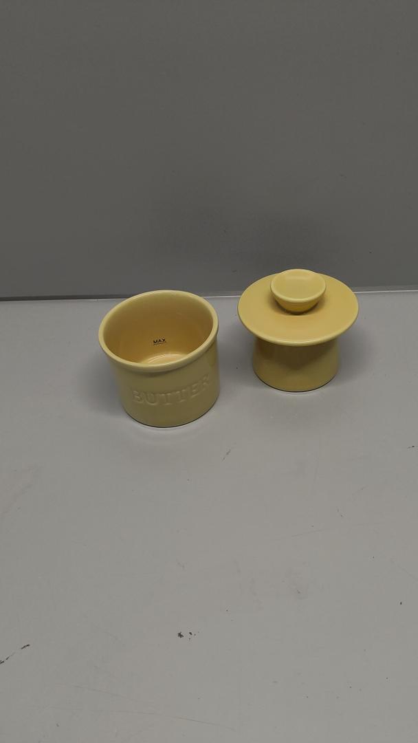 Butter Bell - The Original Butter Bell crock by L Tremain, a Countertop French Ceramic Butter Dish Keeper for Spreadable Butter, Café Matte Collection, Beige