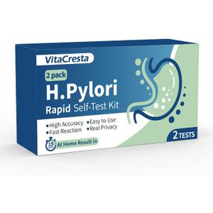 H Pylori Test Kit – 2 Pack H. Pylori Stool Antigen Home Test, Easy at-Home Screening, Fast 10–15 Min Results, No Lab Required