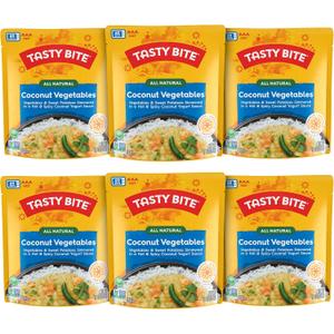Tasty Bite Hot & Spicy Coconut Vegetables, 10 Ounce, Pack of 6, Ready to Eat, Microwavable Entree, Vegetarian BBD Mar 31 2027