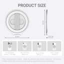 Grat 4 for Magsafe Magnetic Phone Grip Stand, 360 Rotatable Elastic Strap Loop, Detachable Ultra-Thin Aluminum Ring Kickstand Compatible with iPhone 17 Pro Max Air 16 15 14 13 12, Silver