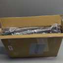 LOFTEY Small Folding Camping Table, 2ft Aluminum Portable Folding Table, 3 Adjustable Heights | Portable Handle | Lightweight for Travel & Outdoor, 23.6" x 15.7" x 27.5"H, Black