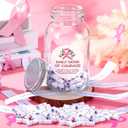 Hushee 100 Quotes of Jar Breast Cancer Awareness Messages in a Jar Cancer Survivor Gifts Positive Messages for Warriors Best Motivational Present for Breast Patients Awareness Accessories
