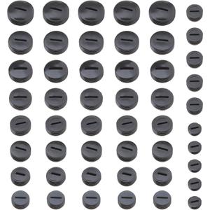 50pcs Black Carbon Brush Cover Plastic with Slotted Connector Multi Diameter 10mm-20mm Replacement Parts for Hammer Grinder Electric Power Tool