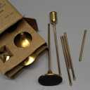 Brass Gold Candlestick Holders, Metal Taper Candle Holders Set of 6, Vintage Modern Candle Sticks Holder Decor for Table Centerpiece, Fireplace Mantel Wedding Housewarming Gift, Candlelit Dinner Dcor