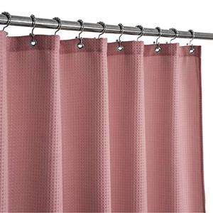 Barossa Design Waffle Weave Shower Curtain Hotel Luxury Spa, 230 GSM Heavy Duty Fabric, Water Repellent, Pale Mauve, 71"x72"