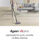 Dyson V8 Plus Cordless Vacuum, Cleans Hard Floors and Carpets, Detangles, Converts to Handheld, 115AW, 2 Power Modes, Up to 40 Minutes