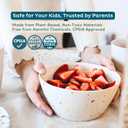 Nook Theory 4 Pack Bamboo Bowls - 22 Oz Reusable Bowl, Dishwasher Safe - Not Microwavable Bamboo Dishes (Pop)