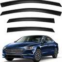4pcs Window Visors Compatible with 2015-2019 Hyundai Sonata Front+Rear Smoke Tint Sun/Rain Guard Outside Mount Tape-On Vent 2016 2017 2018