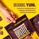 Brownie Brittle  Toffee Crunch Thin and Crispy Sweet Snacks (Pack of 6, 5 oz), Rich Gourmet Brownie Bites Dessert
