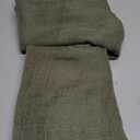 MIULEE Light Olive Green Linen Curtains 84 Inch Length 2 Panels for Bedroom Living Room, Soft Linen Textured Natural Window Drapes Semi Sheer Light Filtering Back Tab Rod Pocket Burlap Look Decor