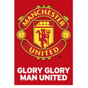 Manchester United - Glory Glory Team Crest Poster (24 x 36 inches)