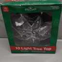 Kurt Adler 10-Light 8-Point Star Christmas Treetop, 8-Inch, Clear