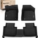 YHTAUTO Floor Mats Fit 2018-2025 Volkswagen Atlas(7 Seats), TPE All Weather Car Mats Waterproof Anti-Slip Odorless Floor Liner, Interior Car Accessories Front & 2nd Row Liner