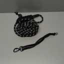 Long Dog Leash 25 FT: Heavy Duty Rope Leashes for Dogs Training with Swivel Lockable Hook Reflective Threads Bungee and Padded Handle - Dog Lead for Large Small Medium Dogs Outside Walking Hiking (25ft*3/8'', Black)