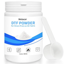 Welacer DTF Transfer Fine Powder White 500g / 1.1lb, 0-80um Digital Transfer Hot Melt Adhesive Applies to Big Pattern, for All Fabric, Work with DTF Film and DTF Ink or Heat Sublimation