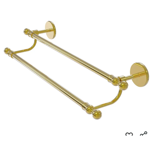 Allied Brass 1072/24 Skyline Collection 24 Inch Double Towel Bar, Polished Brass