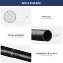 ENJOYBASICS 2 Pack Adjustable Spring Tension Curtain Rods 32 to 54 Inches, Stainless Steel Matte Black Shower Rod No Drilling for Window, Bathroom, Closet, Room Divider, 7/8" Diameter