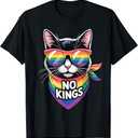 No Kings Pride Cat T-Shirt, XL