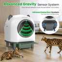 OROLEY Self Cleaning Litter Box, Automatic Litter Box,Odor Control Robot, Cat Ears Design,APP Real-Time Monitor, Cat Litter-Boxs for Multiple Cats,Infrared Safety Sensor, with 1 Trash Bag, 21.89"L x 20.16"W x 23.23"H
