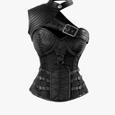 Charmian Women's Steampunk Gothic Heavy Strong Steel Boned Corset with Zipper