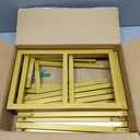 Fomcet 8FT x 8FT Backdrop Stand Heavy Duty with Base, Gold Portable Adjustable Pipe and Drape Backdrop Stand Kit, Square Metal Arch Party Frame for Wedding Birthday Parties Banquet Decorations