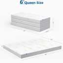 Inofia 6 Inch Folding Mattress, Memory Foam Tri-fold Mattress with Removable Cover, Foldable Floor Bed, Medium Firm, Queen Size (80" x 60" x 6")