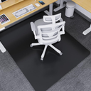 Tydle Chair Mat for Carpet, 60" x 46" Large Chair Mat for Carpeted Floors, 0.09" Thickness Heavy Duty Office Floor Mat with Grips, Non -Slip Rolling Computer Under Desk Mat for Home (Black