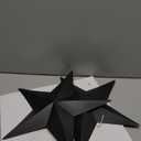 15.5' Black Barn Star Wall Decor, Metal Stars for Outside Rustic Vintage Western Country Farmhouse Home Decoration, Texas Stars for House Wall Art (Set of 2)