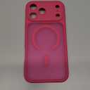 CANSHN Magnetic Compatible with iPhone 17 Pro Max Case, Upgraded [Full Camera Protection] [Compatible with Magsafe] [Translucent Matte] Shockproof Protective Phone Cover 6.9 Inch - Hot Pink