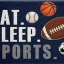 Feelyou Football Bathroom Rugs Kids Basketball Basketball Ball Games Bath Mats for Boys Girls Sports Theme Bath Rugs for Bathroom Breathable Doormats Floor Mat Decor 16"x24"