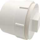 6 Inch Sewer Cleanout Cap with Plug Pipe Fitting,PVC Cap for Garden, RV and More Drainage Piping Systems, PVC DWV Flush Sewer Cleanout Cover and Coupling Adapter