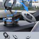 Vacuum Magnetic Car Phone Holder for Mag-Safe [89+LBS Suction & 3200gf Magnetic] 360 Adjustable Ultra Suction Cup Phone Holders for Your Car, Car Mount for iPhone 17 Pro Max 16 15 14 13 12 Air Plus