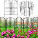 Decorative Garden Fence 31in (H) x10ft (L), 10 Pack No Dig Fence Animal Barrier for Dog, Arched Flower Bed Edging, Wire Border Panel Fencing for Yard Patio Outdoor Decor