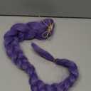 FantaLook Long Purple Braided Cosplay Wig Dress up Accessories with Clips for Halloween, Only Braid