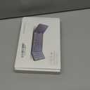 Samsers Foldable Bluetooth Keyboard with Numeric Keypad, Full-Size Wireless Folding Keyboards with PU Leather, Portable Travel for iOS Android Windows Mac OS, Support 3 Device(BT5.1 x 3)-Black