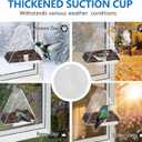 Window Bird Feeders with Strong Suction Cup, No Drill Hanging Wild Bird House - 2 Way Mount (Stick or Hang) for Close Bird Watching, Outdoor Use on Glass, Balcony, Apartment (Triangle, Clear)