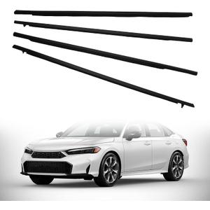 Dasbecan Window Seal Weatherstrip Moulding Trim Compatible with Honda Civic 2022-2025 Replaces# 72450-T20-A11 72410-T20-A11 72950-T20-A01 72910-T20-A01