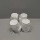 2 Dozen Regular Mouth Lids Mason Jar Lids Plastic Storage Caps for Mason Canning Jars and More, Standard, Dia 70mm, White