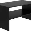 2-Tier Stackable Shoe Rack, Holds 6-9 Pairs, 24.6 Inch, Matte Black
