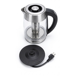 Electric Kettle with Glass Carafe for Tea and Coffee, BPA-Free, Fast Boiling, Auto Shut-Off, Boil-Dry Protection, Water Level Indicator