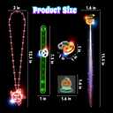 100Pcs Halloween Party Favors for Kids-Halloween Glow in the Dark Party Supplies,Halloween Light Up Necklace Flash Rings,Non-Candy Trick or Treat Goodie Bag Fillers,Classroom Favors Gifts