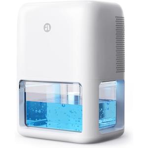 60 OZ Dehumidifiers for Home, Dual-Semiconductor Quiet Dehumidifier with Timer Sleep Mode Auto-Off 7 Colors Light Portable Small Dehumidifiers for Bathroom, Cloakroom, RV