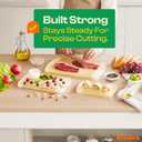 Riveira Two Tone Bamboo Wood Cutting Board  Versatile And Durable: Set Of 3 Pcs Rectangular Wooden Cutting Board  Natural Wooden Cutting Boards For Kitchen  Complete Bamboo Wooden Chopping Board