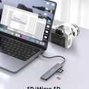 LENTION USB C Hub with 100W Charging, 4K HDMI, Dual Card Reader, USB 3.0 & 2.0 Compatible MacBook Pro, New Mac Air/Surface, Chromebook, More, Stable Driver Adapter (CB-CE18, Space Gray)