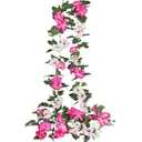 CISDUEO 2Pcs Artificial Vines for Outdoors Silk Morning Glory Garland 11.5Ft Hanging Flowers Plants Fake Petunias Vines for Indoor Home Decor Wall Fence Mantle Stairway Mailbox Rose Red Pink and White