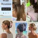 3Pcs Acrylic Hair Claw Clips - Medium Hair Clips Banana Clip for Women with RhinestonesStars Moon pattern