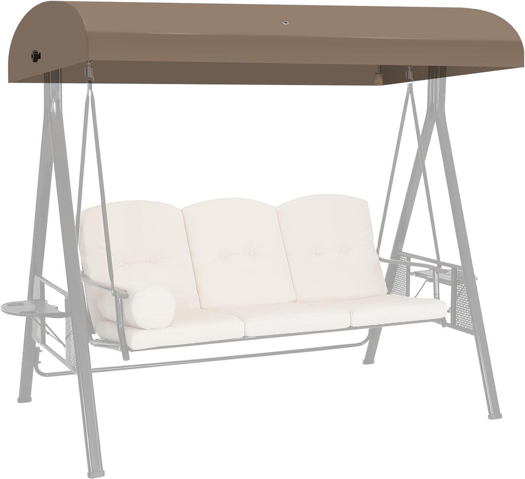 Porch Swing Canopy Replacement Top, Swing Chair Canopy Replacement for GT Porch Swing Model GCS00229C (Beige)